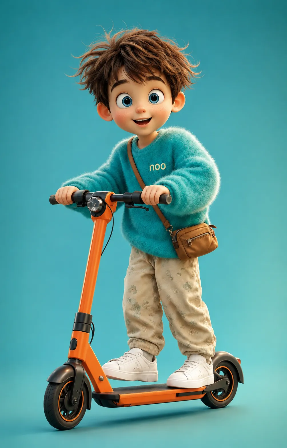 Boy with scooter