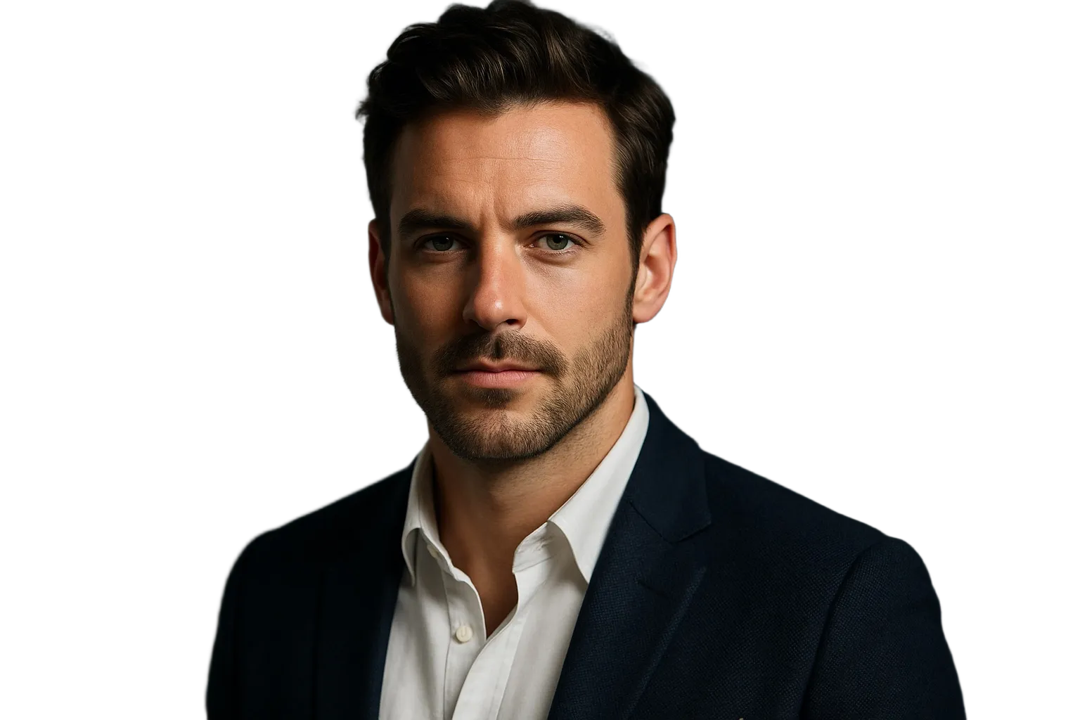 Portrait after using AI background eraser with transparent background PNG