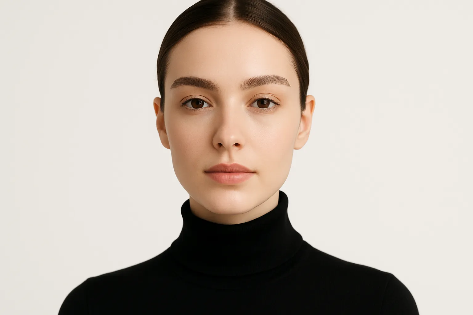 Passport photo before background edit